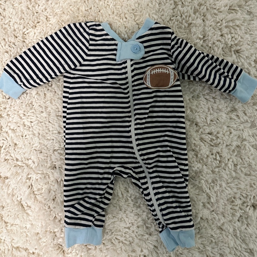 Baby boy football zip up jumper size 3m